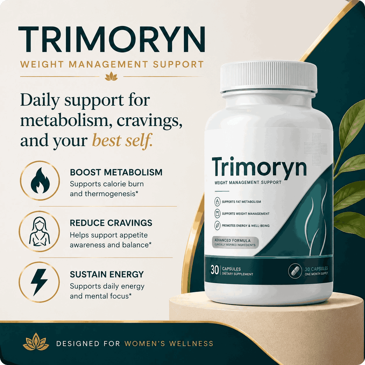 Trimoryn bottle - metabolic support supplement